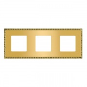 Рамка на 3 постa, гор/верт. цвет real gold