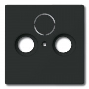 Накладка TV+FM+SAT розетки ABB антрацит solo/future/dynasty (1743-81)