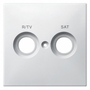 Накладка телевизионной розетки c надписью TV+SAT System Design Merten полярно-белый