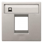 Накладка для 1-го суппорта/разъёма типа 2017... и/или 2018..., 2-модульная, серия Zenit, цвет серебр