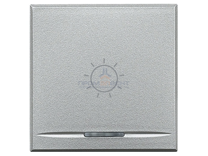 Axolute Клавиши с символами для системы автоматизации для 1 функции - 2 модуля, Лампочка, цвет алюми