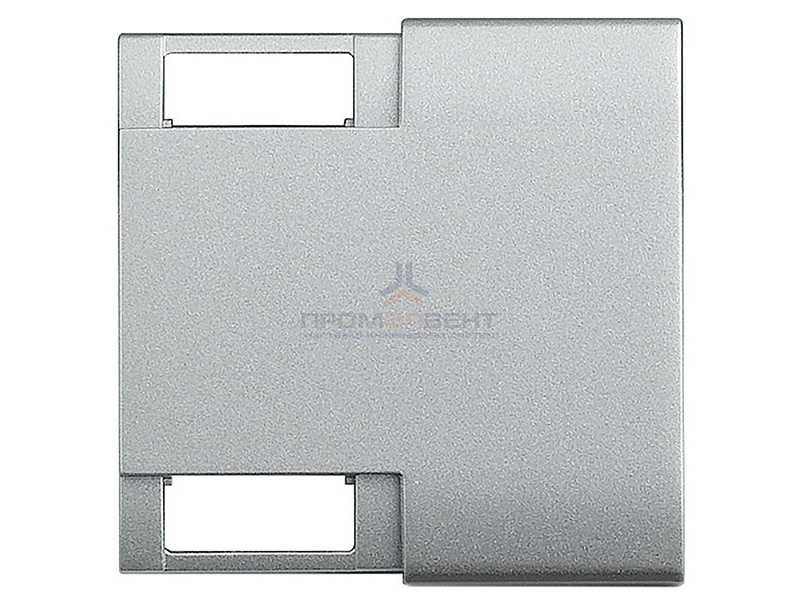 LivingLight Клавиша с 2 отверстиями для вставки символа, размер 2 модуля, цвет алюминий