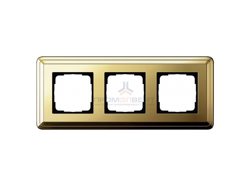Рамка 3-ая Gira ClassiX Латунь/Латунь