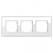 Рамка 3-ая Gira Esprit Glass C Белое стекло