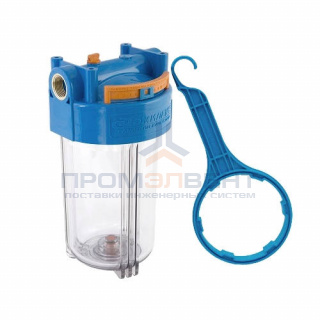 Фильтр магистральный 10"BB ДЖИЛЕКС 1MC10 - 1" (ВР/ВР, прозрачная колба)