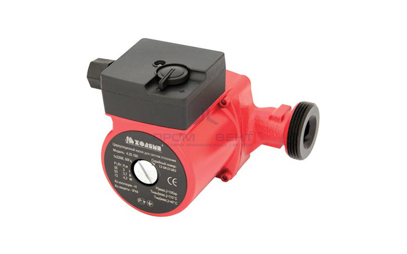 Насос циркуляционный Хозяин 4.25.180 - 0,072 кВт (однофазный, Hmax 4,2 м, Qmax 40 л/мин)