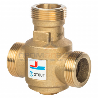 Клапан термостатический смесительный STOUT -  1"1/4 (НР, 60°C)