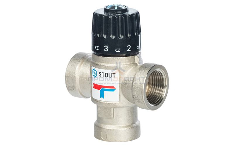 Клапан термостатический смесительный STOUT - 3/4