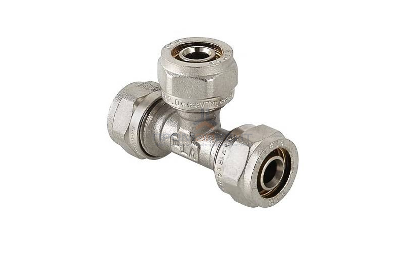 Тройник VALTEC VTm.331 - 16 (винтовой, для металлопластиковых труб)