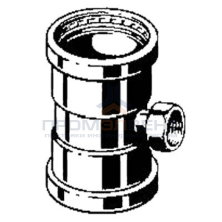 Тройник Viega d108х2"х108 под пресс, Profipress XL c SC-Contur, ВР, медь
