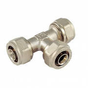 Тройник переходной Tiemme 1607 - 26x3.0 x 20x2.0 x 20x2.0 (винтовой, для металлопластиковых труб)