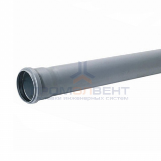 Труба для внутренней канализации СИНИКОН Standart - D50x1.8 мм, длина 1500 мм (цвет серый)