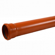 Труба для наружной канализации СИНИКОН НПВХ - D160x4.0 мм, длина 1000 мм (цвет оранжевый)