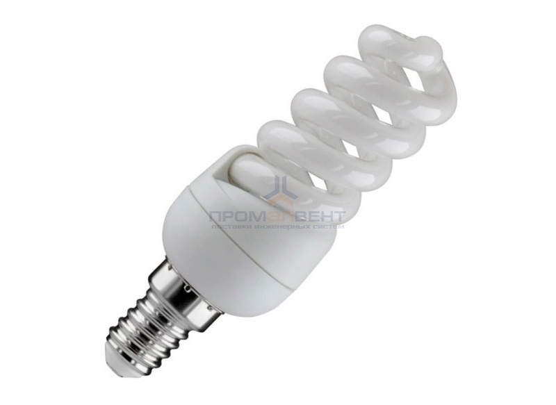 Лампа энергосберегающая ESL QL7 9W 6400K E14 спираль d32x90 холодная