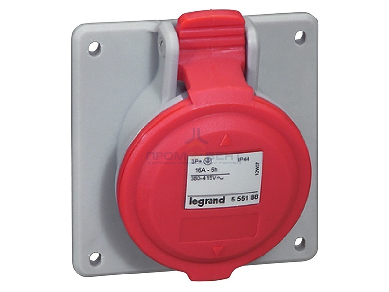 Розетка встраиваемая Legrand P17 16А 3К+З 380В IP44