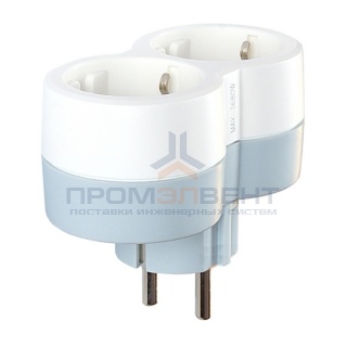 Разветвитель Legrand 16А на 2 розетки с заземлением вертикальный