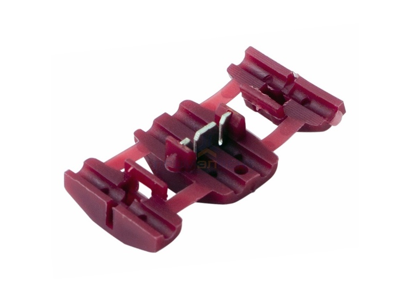 Соединитель + ответвитель KW-6 0,5-0,75мм2 с врезным контактом красный (100шт)