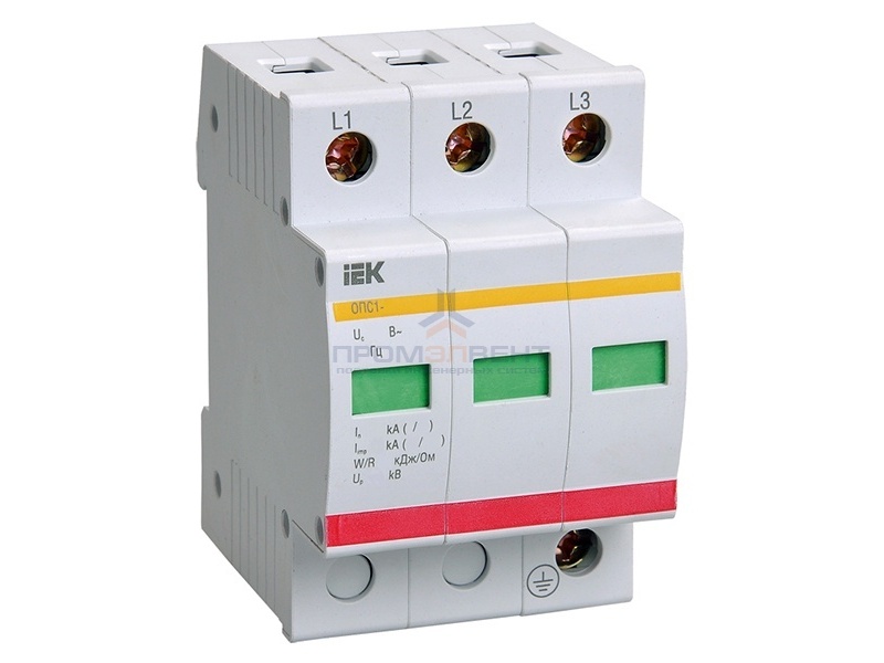 УЗИП Ограничитель импульсных перенапряжений ОПС1-B 3Р In30kA Un400B Im60kA ИЭК