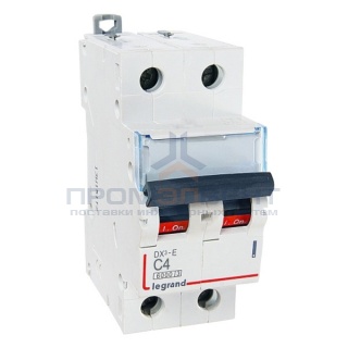 Автоматический выключатель Legrand DX3-E C4 2П 6000/6kA (автомат)