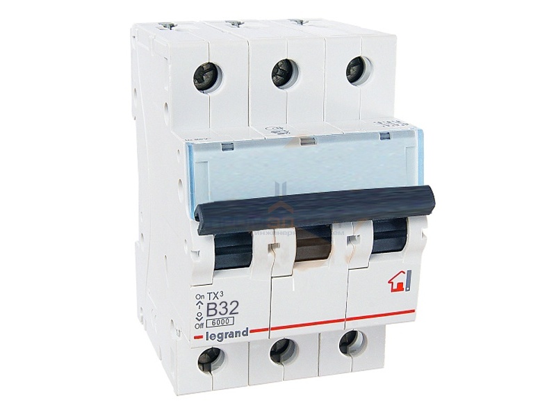 Автоматический выключатель Legrand TX3 B32A 3П 6kA (автомат)
