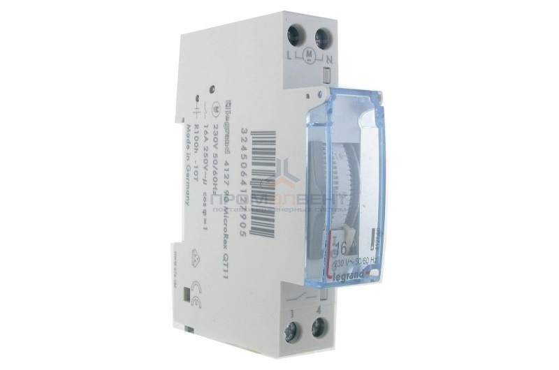 Суточный таймер Legrand резервное питание на 100 часов 16А 1М