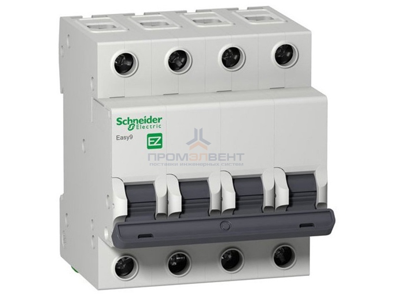 Автоматический выключатель Schneider Electric EASY 9 4П 63А С 4,5кА 400В (автомат)