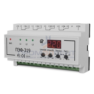 Универсальный автоматический электронный переключатель фаз ПЭФ-319 на дин-рейку