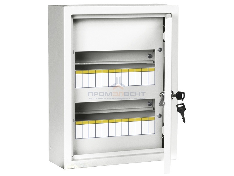 Щит металлический ЩРн-24з-1 38 УХЛ3 IP31 на 24 модуля навесной 395х310х120 белый ИЭК